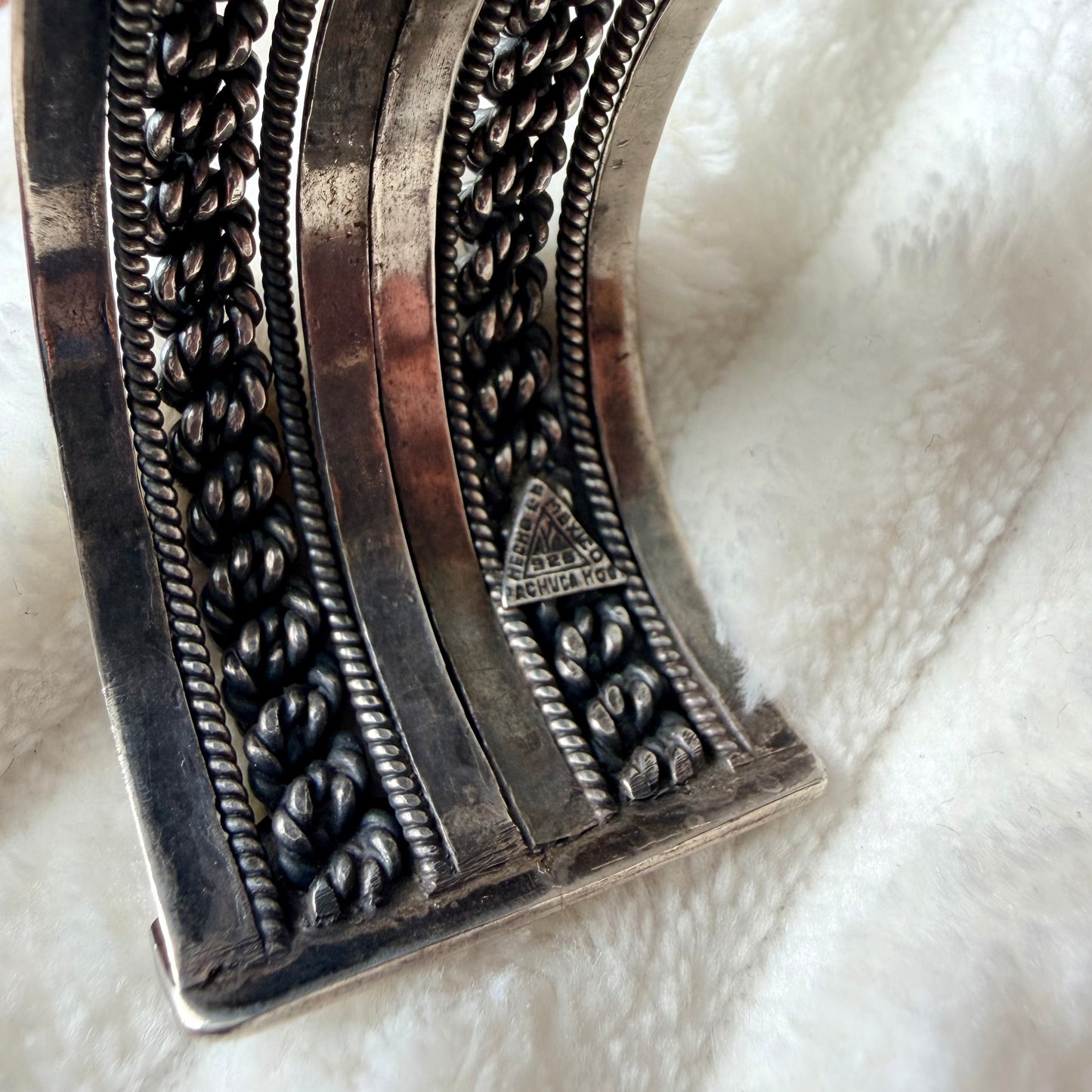 Vintage Taxco Double Twist Chunky Cuff