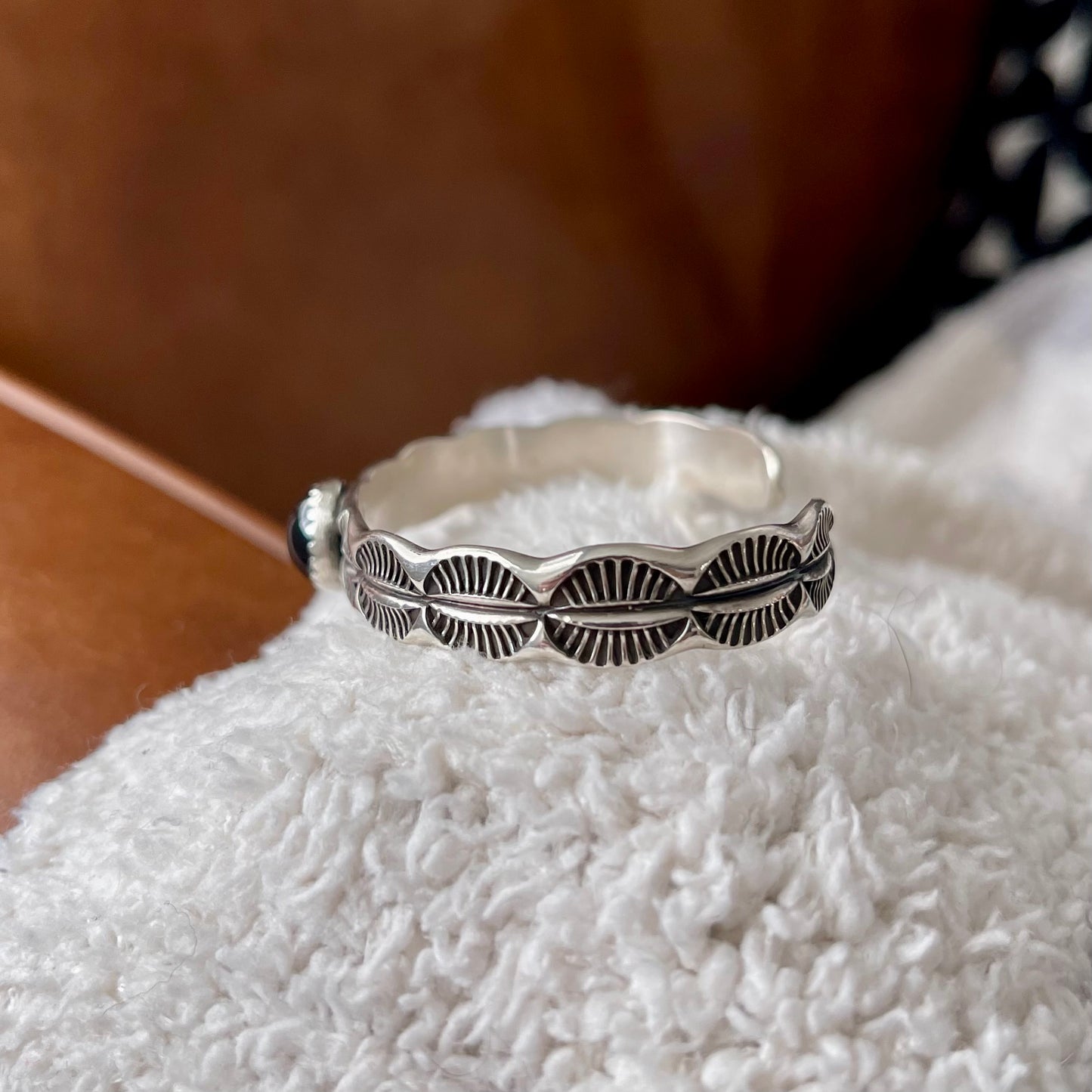 Onyx Stamped Stacker Cuff