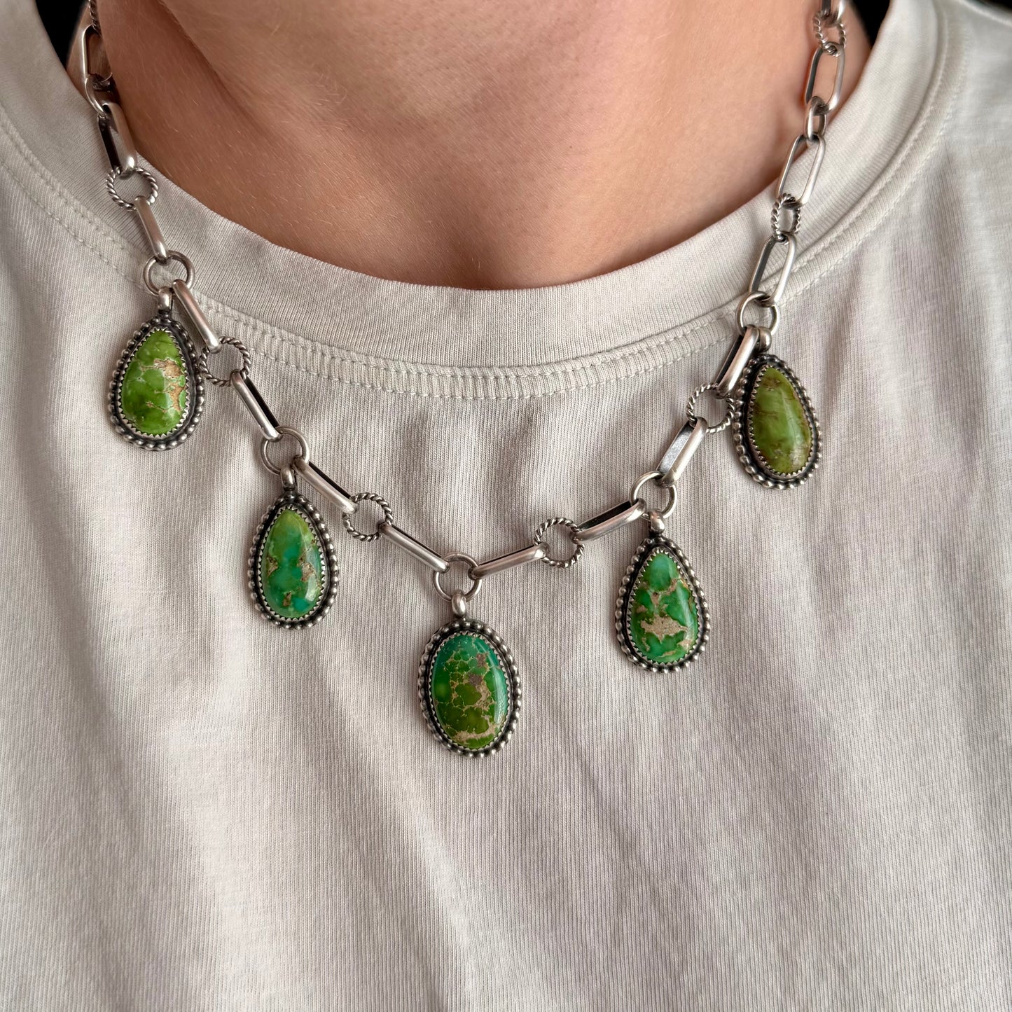 Sonoran Turquoise 5 Stone necklace
