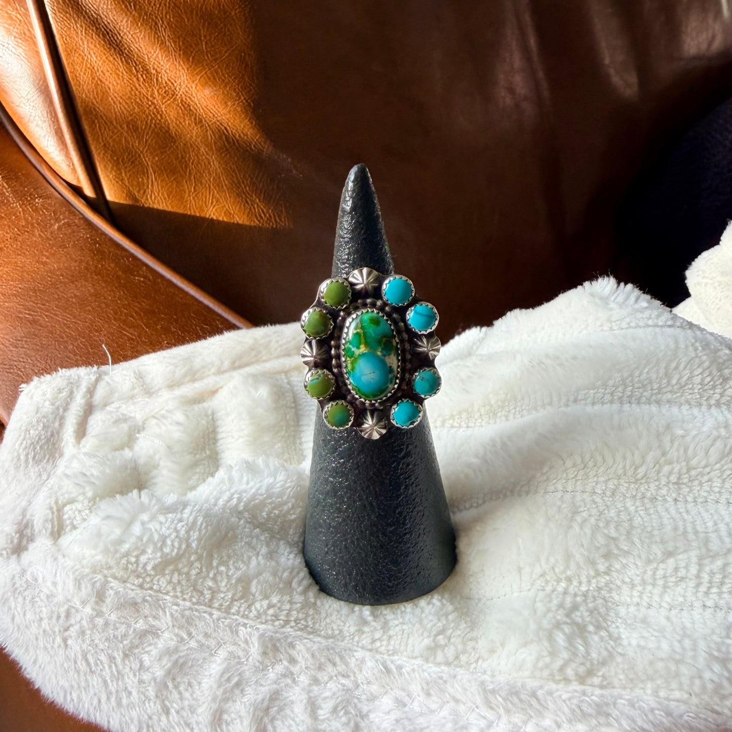 Sonoran Turquoise Cluster Ring - Size 7
