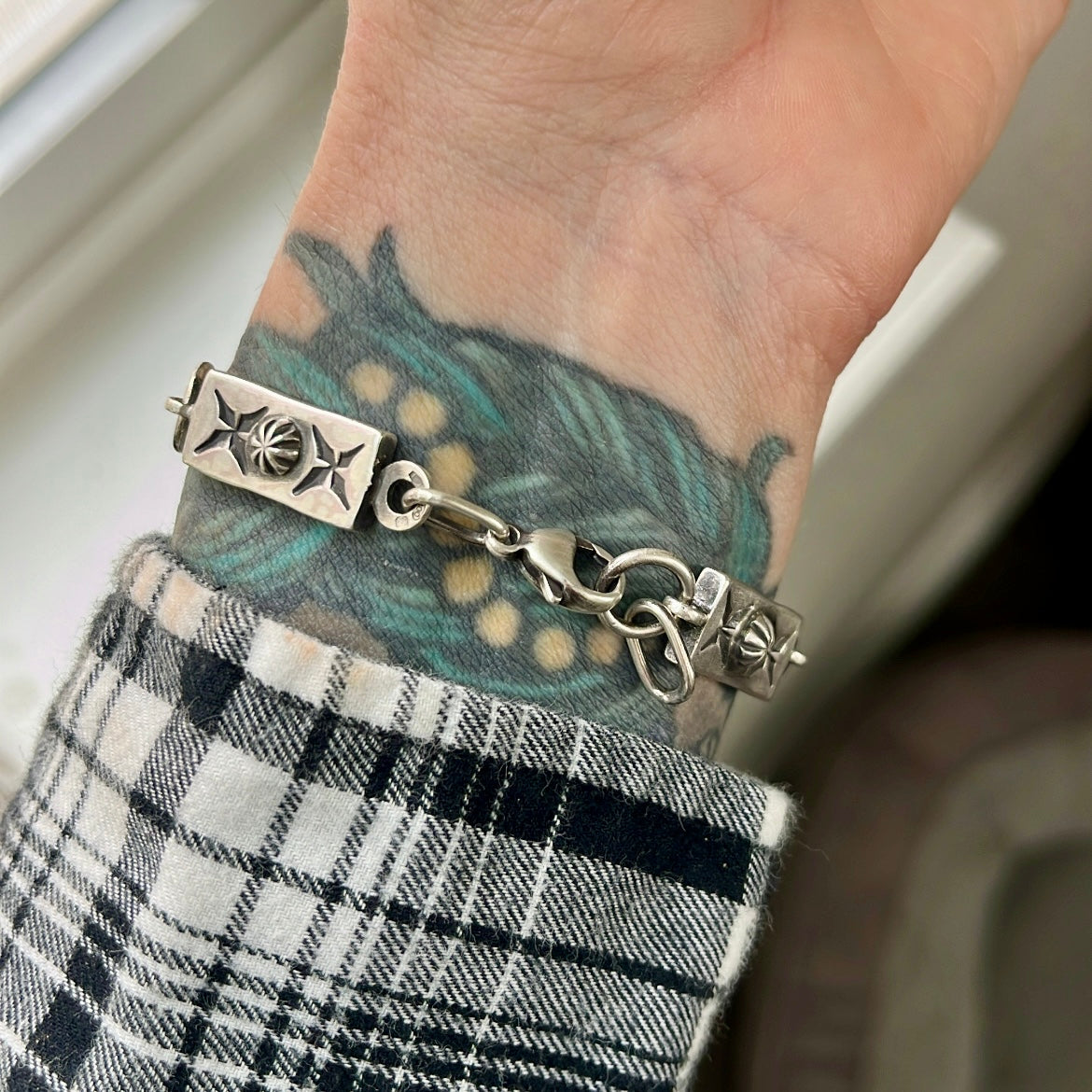 Turquoise Bar Link Bracelet