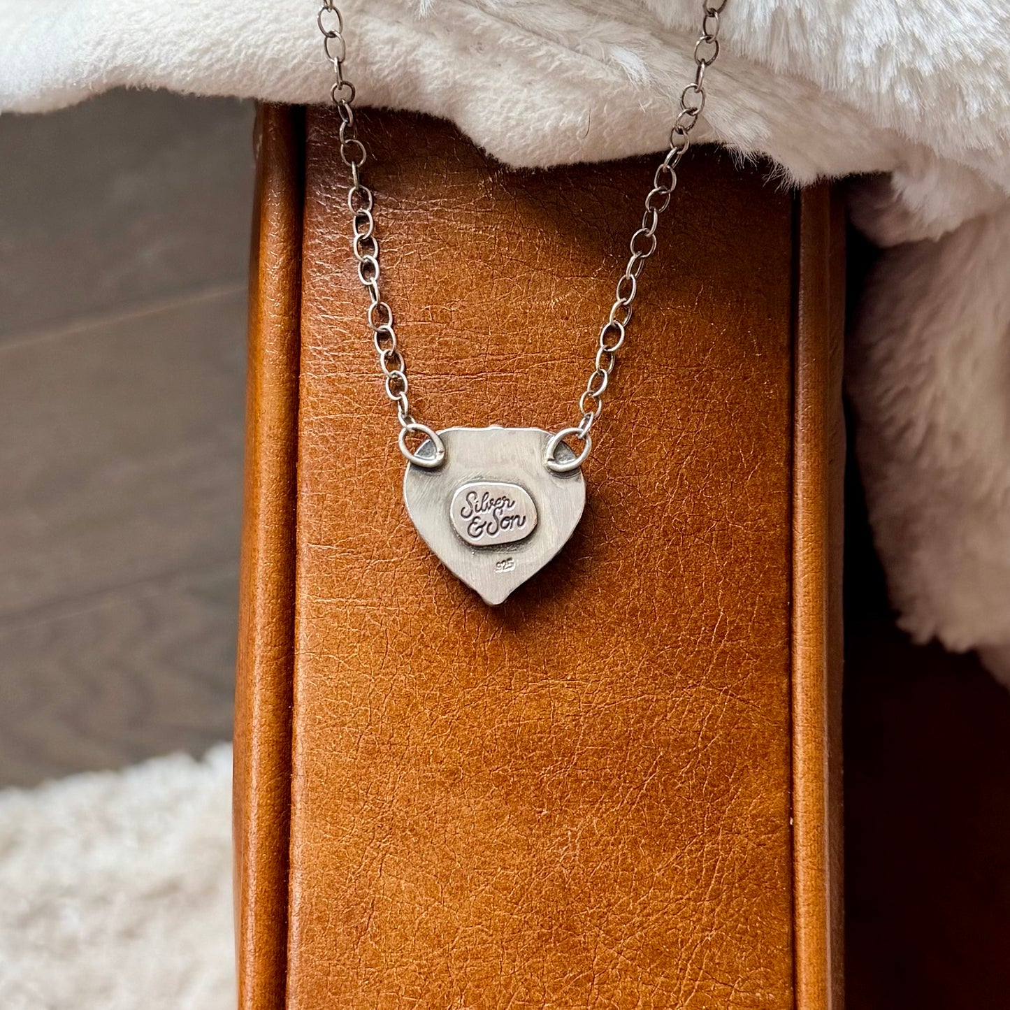 Number 8 Turquoise Heart Necklace
