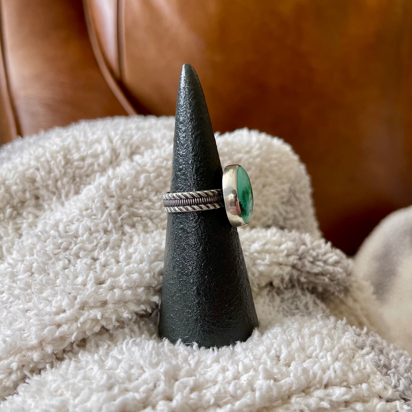 Emerald Valley Stacker Ring - Size 8