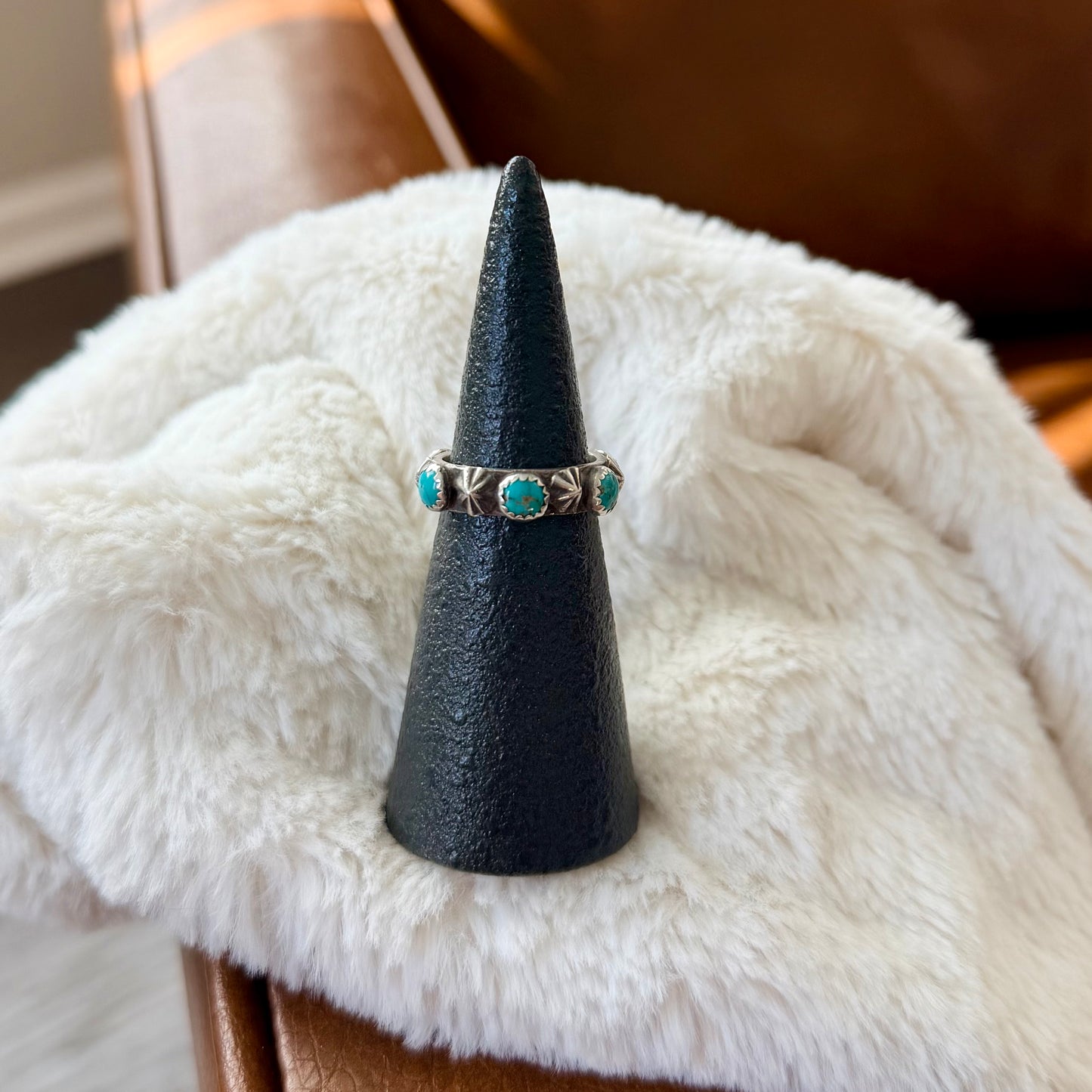 Kingman Turquoise Heirloom Ring