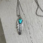 Sonoran Turquoise Feather Necklace
