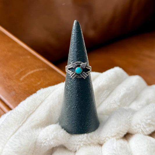 Vintage Fred Harvey Turquoise Ring - Size 6.5
