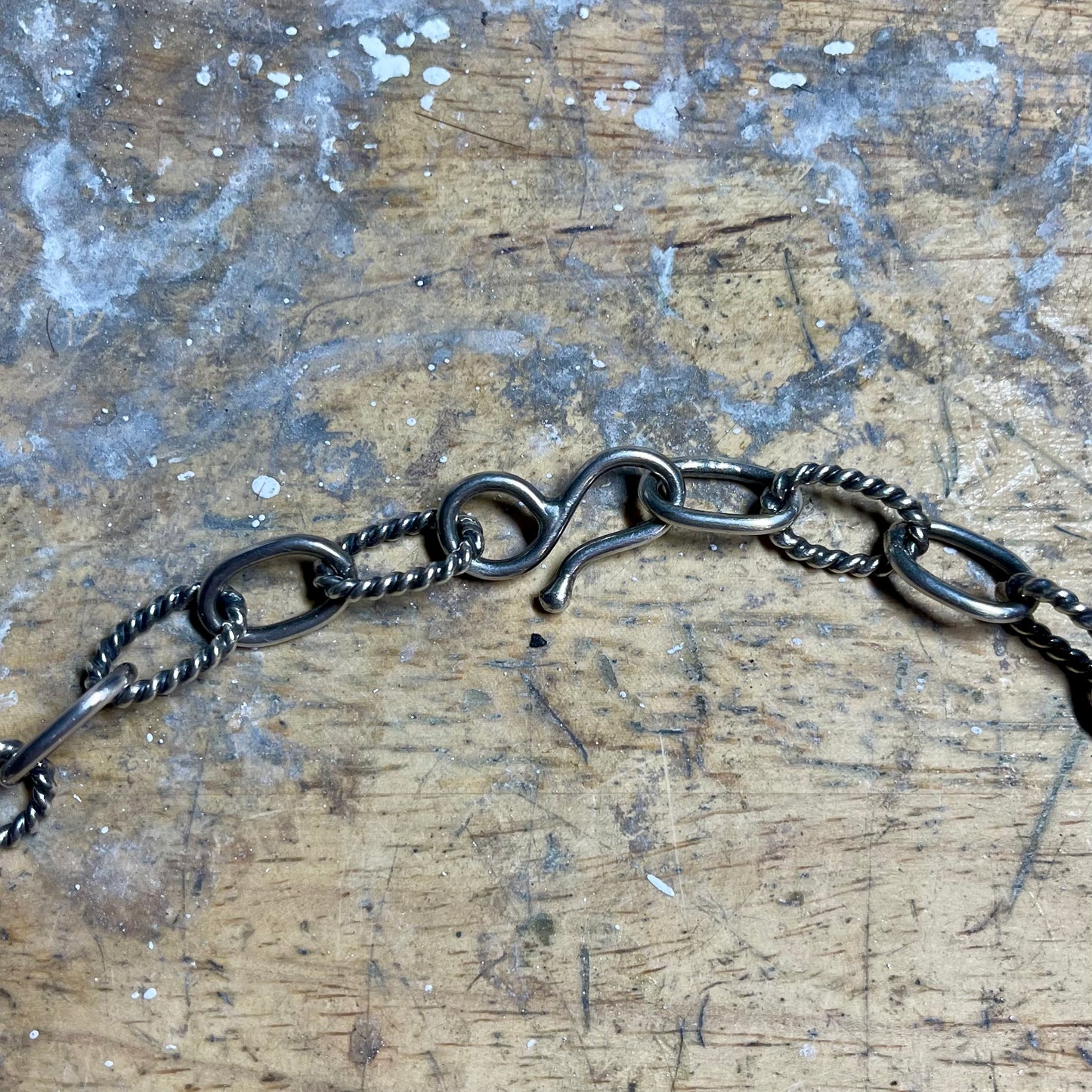 Stamped Initial Chain Link Necklace