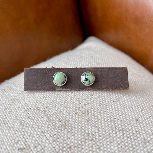 New Lander Variscite Stud Earrings