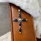 Vintage Taxco Onyx Cross Pendant