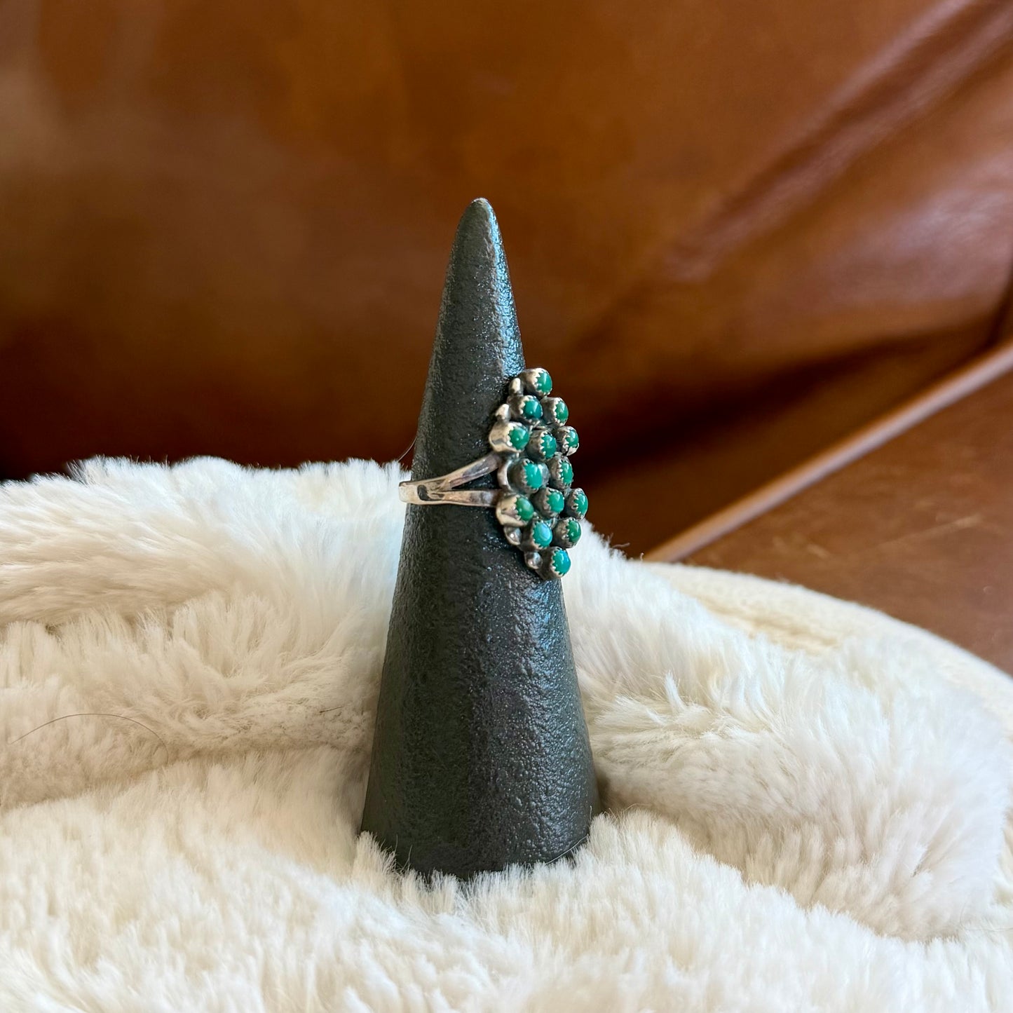 Vintage Zuni Turquoise Ring - Size 6