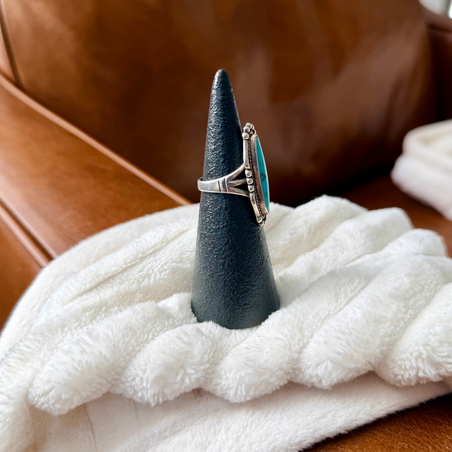 Vintage Turquoise Ring - Size 6.5