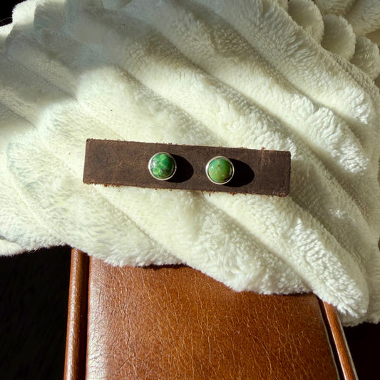 New Lander Variscite Stud Earrings