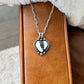 White Buffalo Heart Necklace