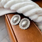 Vintage Stamped Concho Earrings