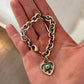 Variscite Heart Charm Bracelet