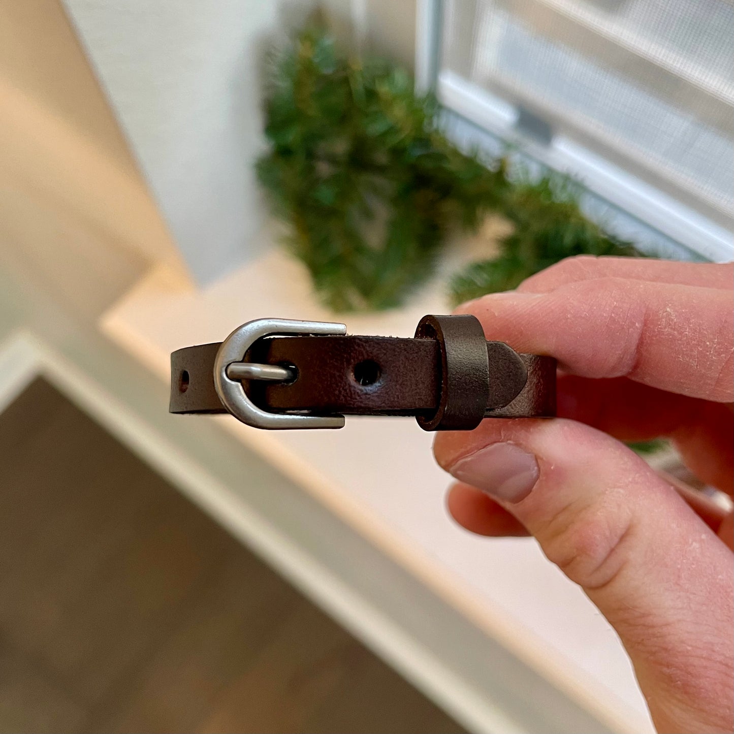 Whitewater Leather Slide Bracelet