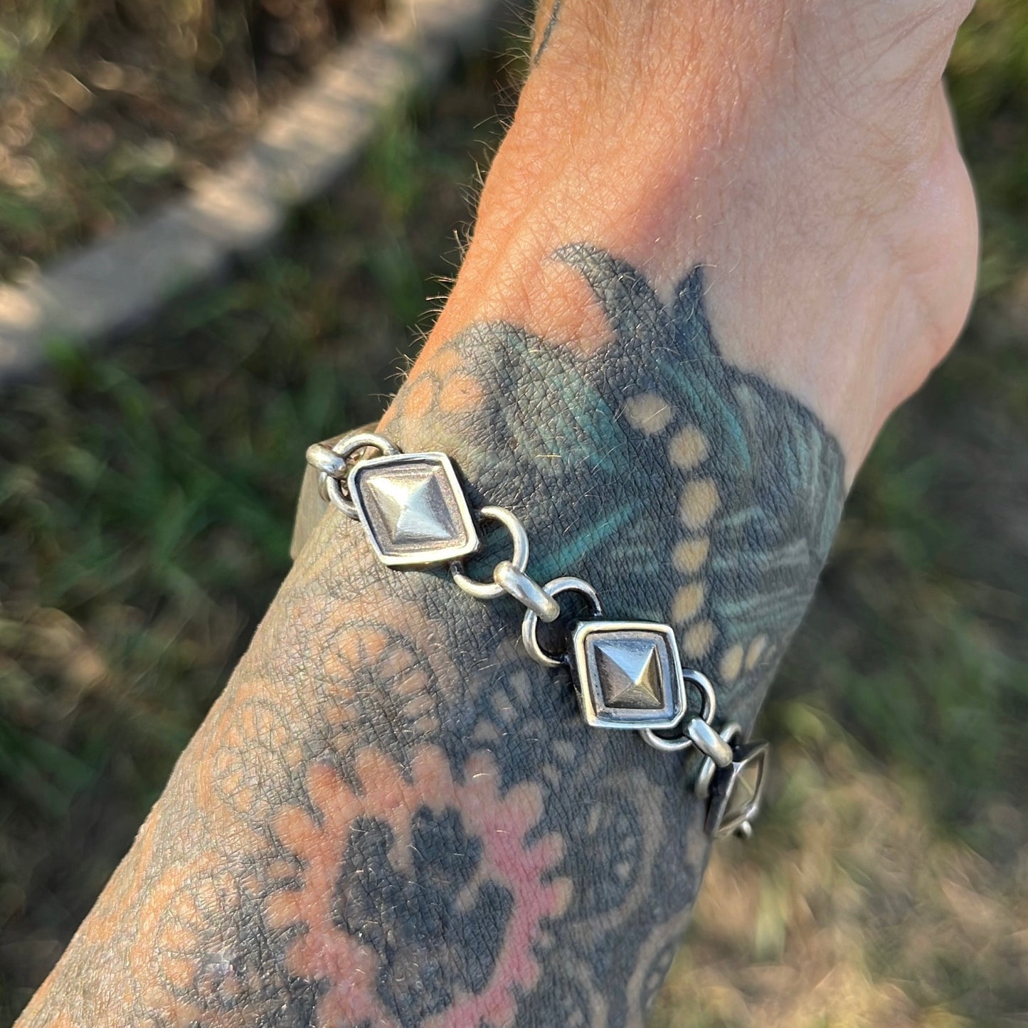 Tyrone Turquoise Diamond Link Bracelet