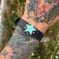 Chilean Turquoise Star Adjustable Leather Wrap Bracelet