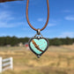 Number 8 Turquoise Heart Necklace