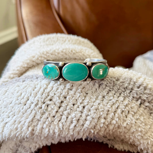 Turquoise Mountain Stamped Cuff