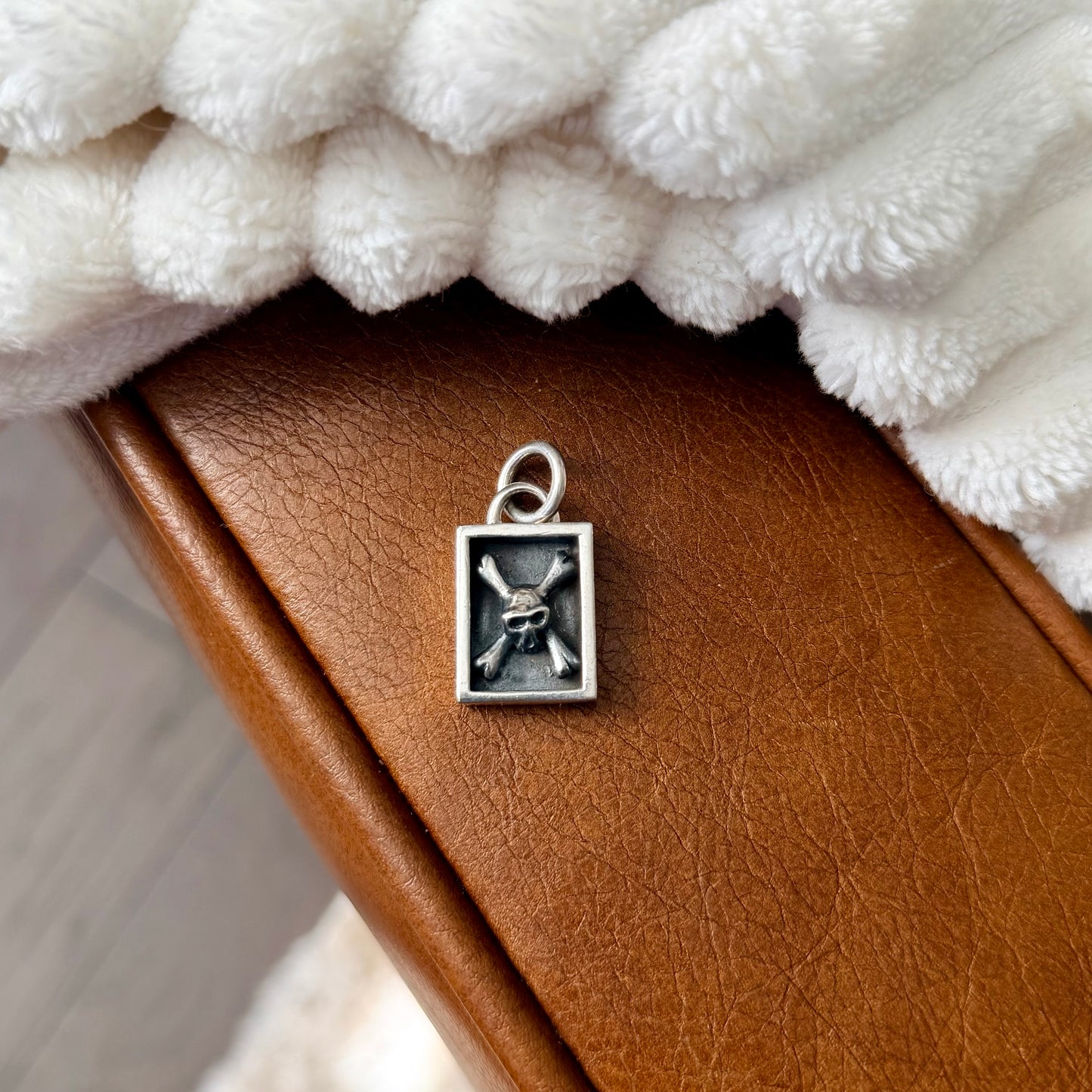 Vintage Skull & Crossbones Shadowbox Pendant