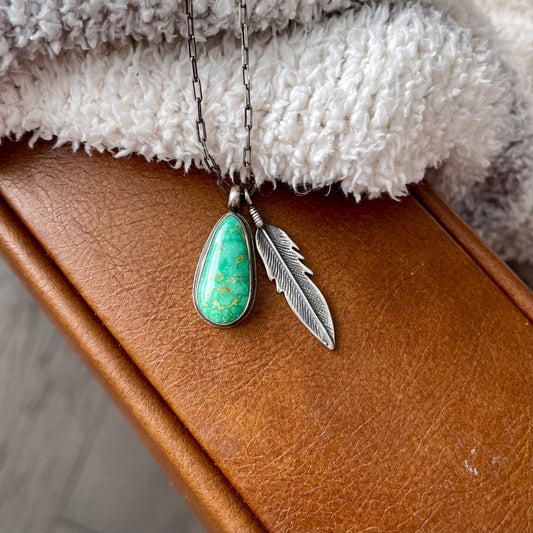 Emerald Valley Turquoise Charm Necklace