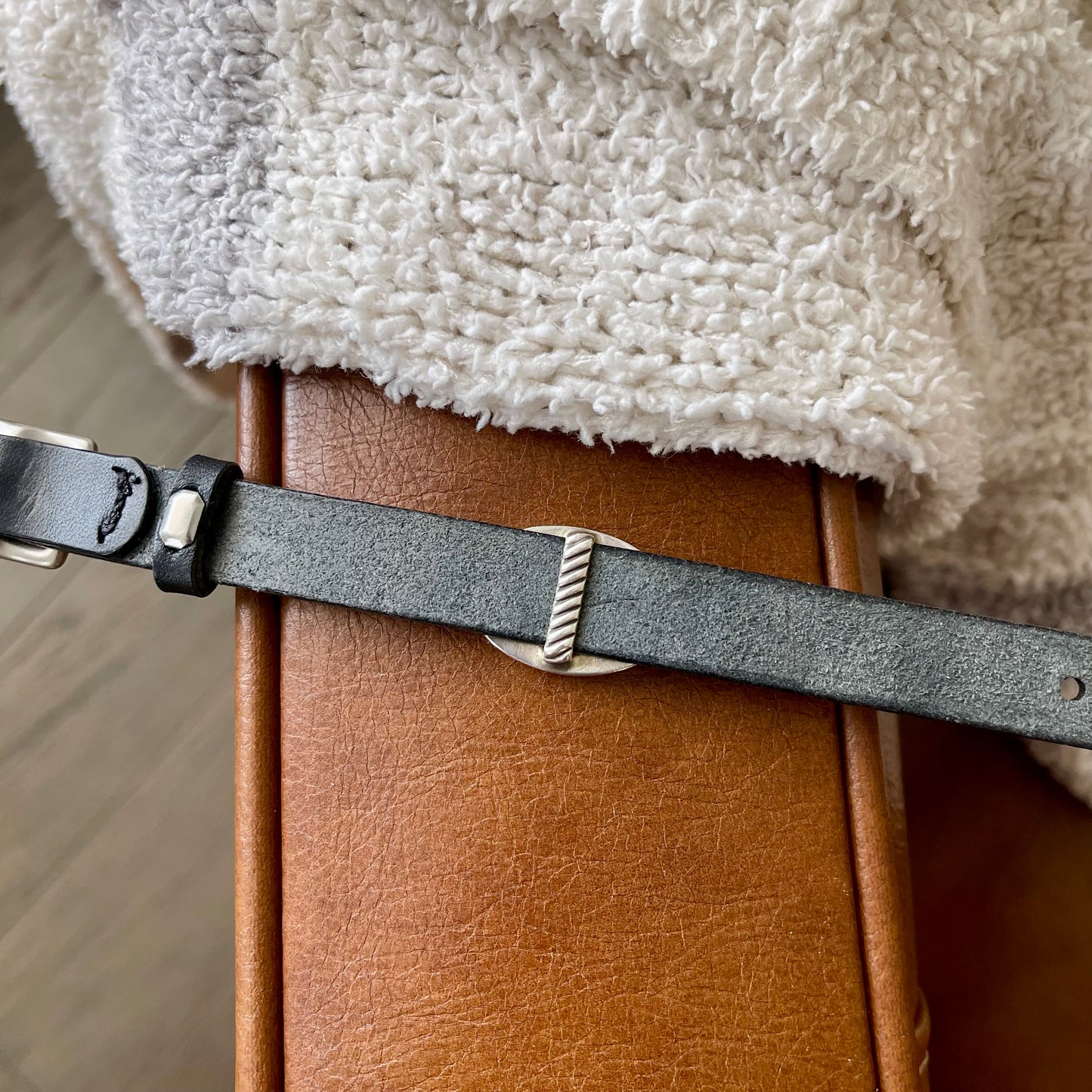 Mother of Pearl Leather Slide Bracelet