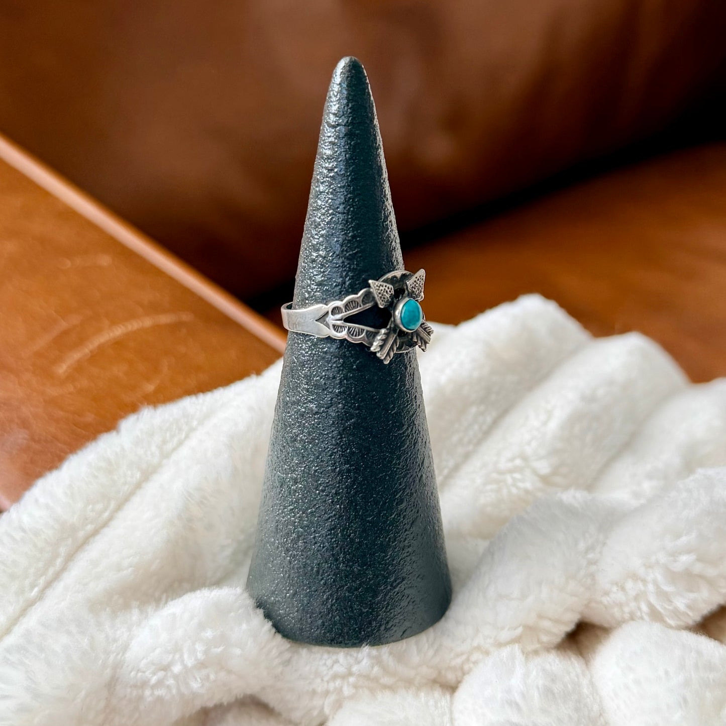 Vintage Fred Harvey Turquoise Ring - Size 6.5