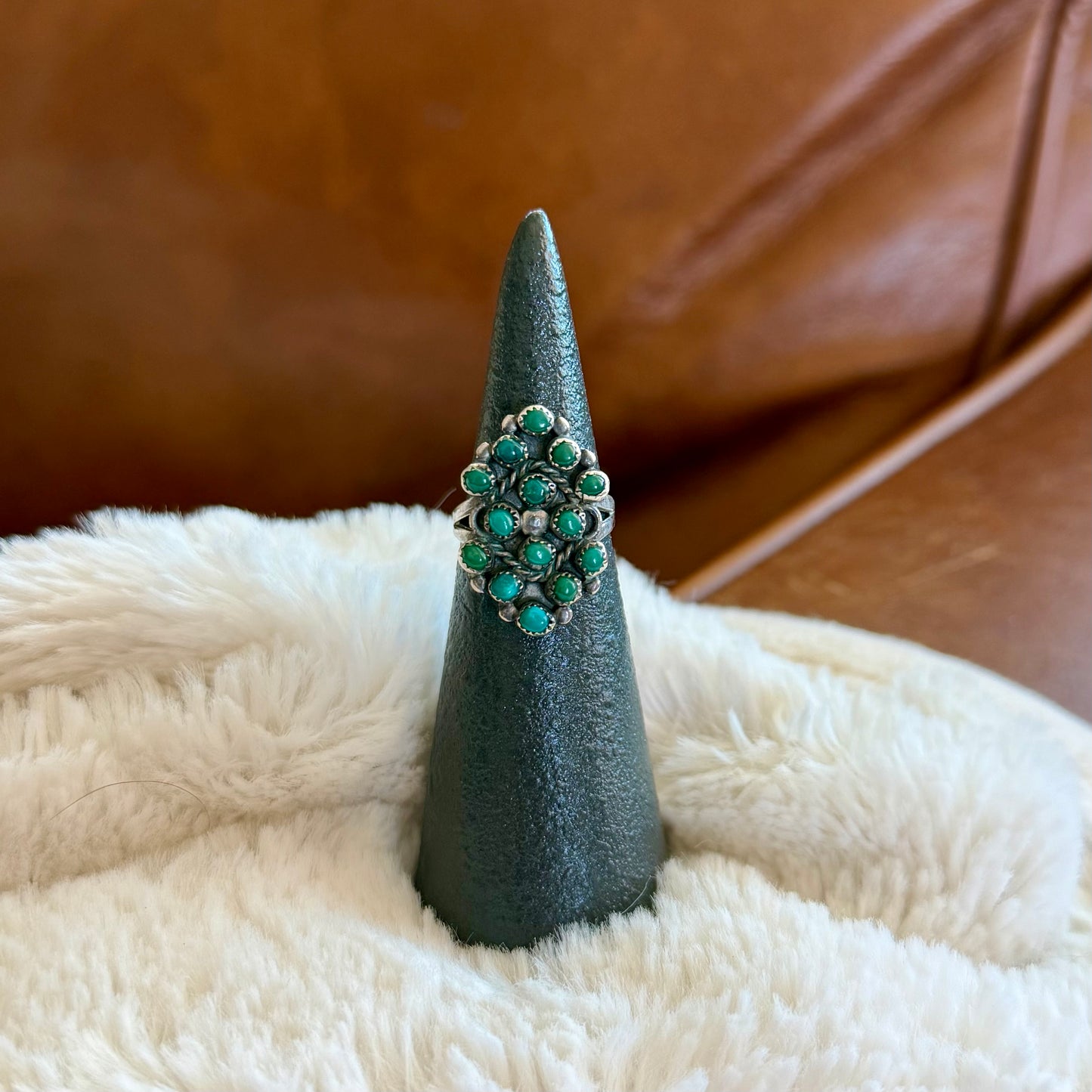 Vintage Zuni Turquoise Ring - Size 6
