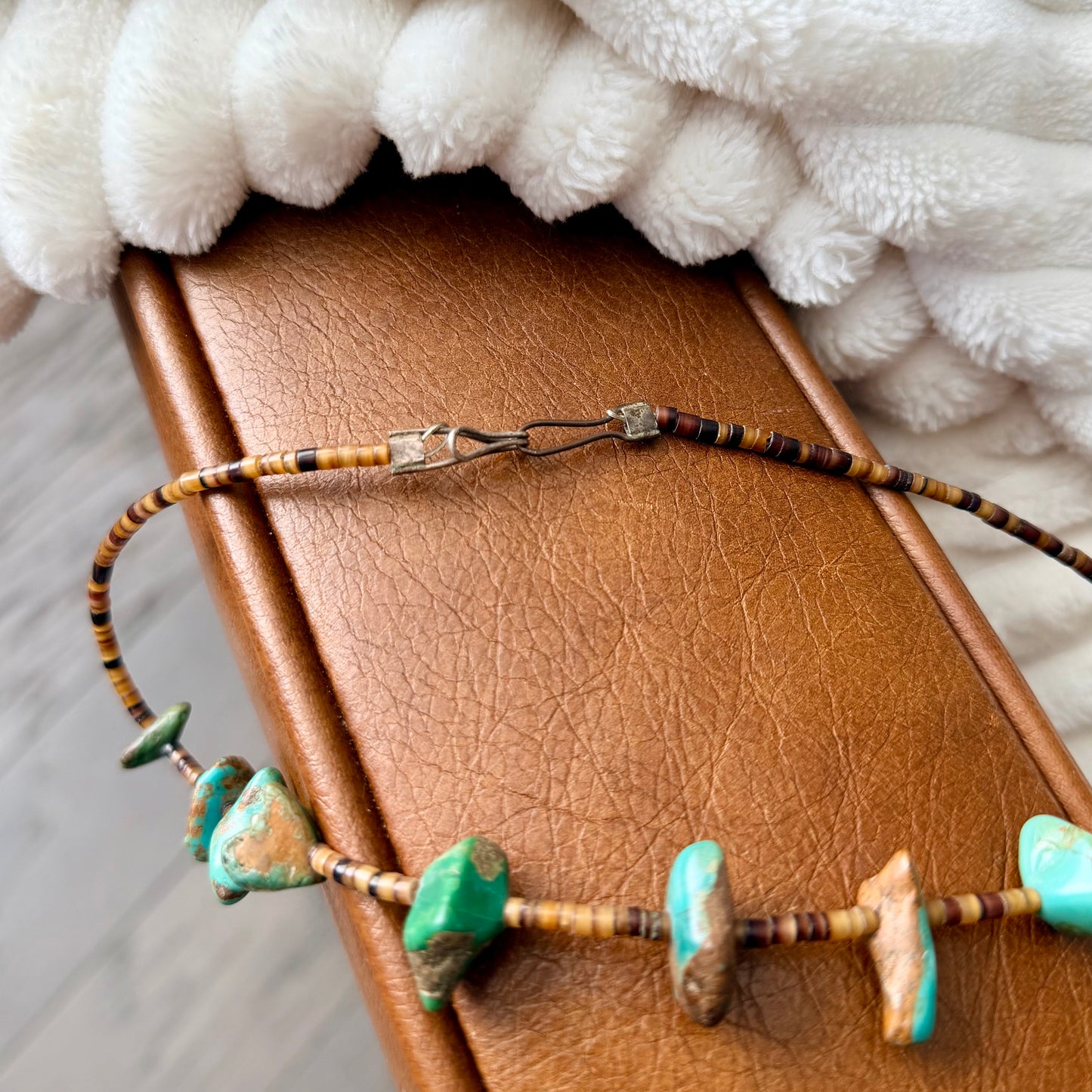 Vintage Turquoise and Heishi Bead Necklace