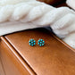 Vintage Zuni Turquoise Cluster Earrings