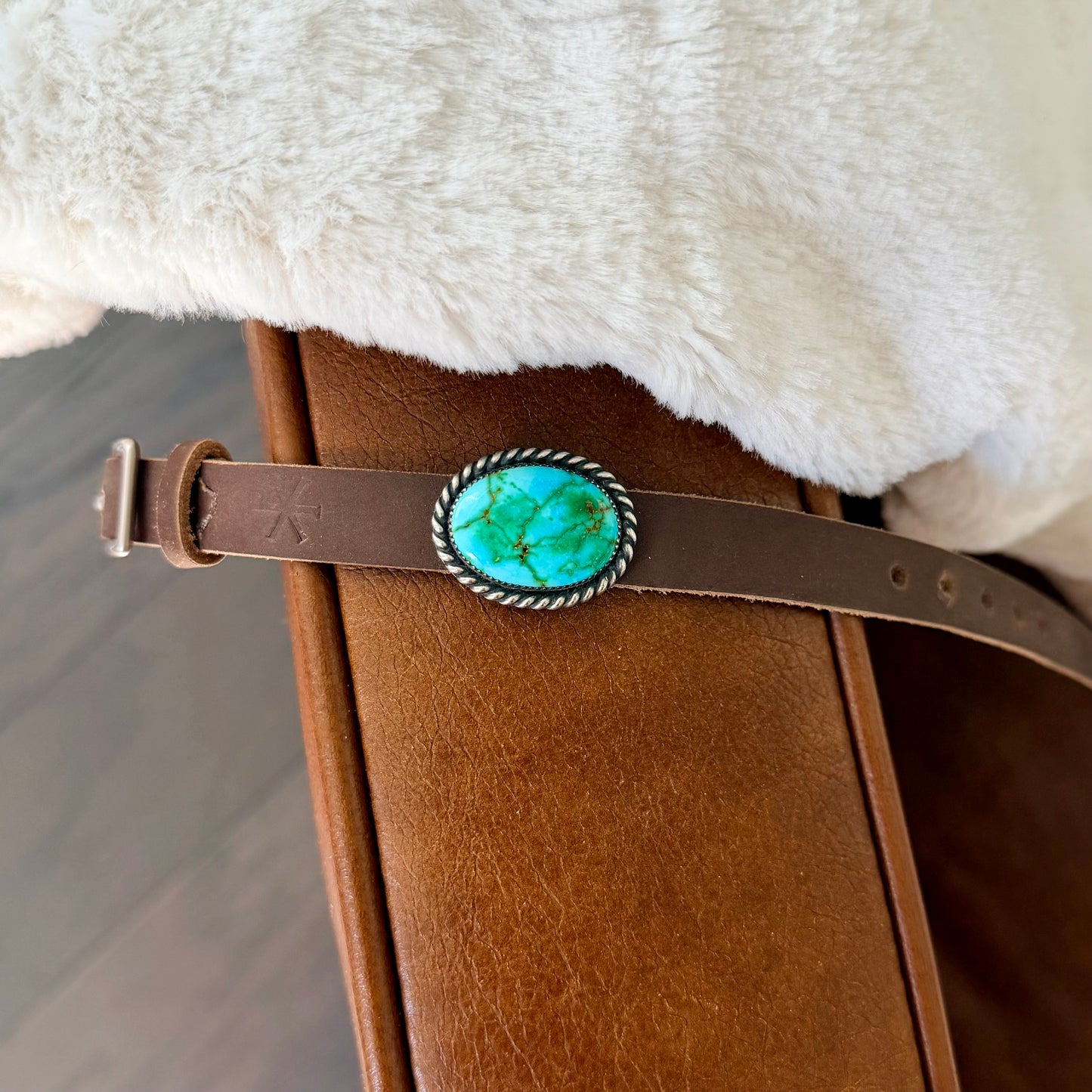 Sonoran Turquoise Adjustable Leather Wrap Bracelet