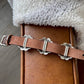 Stamped Concho Flower Adjustable Leather Slide Bracelet