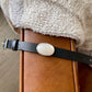 Mother of Pearl Leather Slide Bracelet