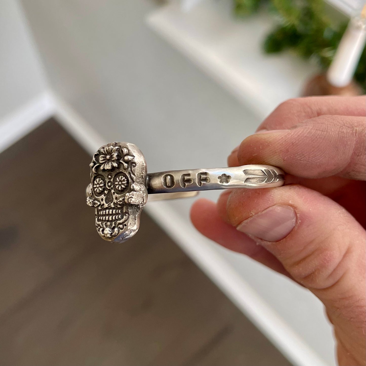Fuck Off Sugar Skull Cuff