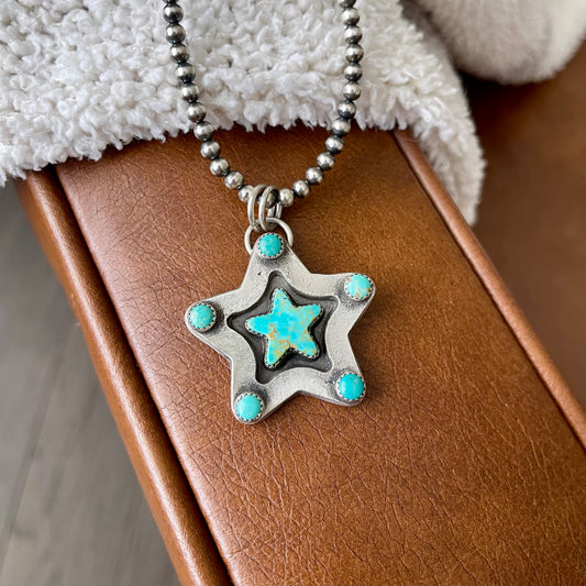 Solid Cast Star Shadowbox Necklace