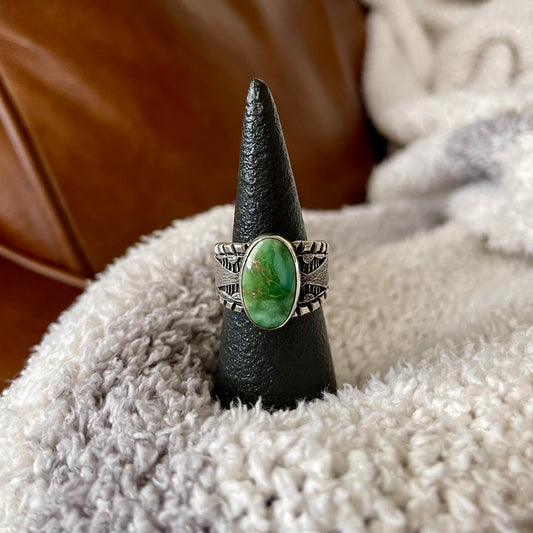 Emerald Valley Turquoise Tapered Ring - Size 9