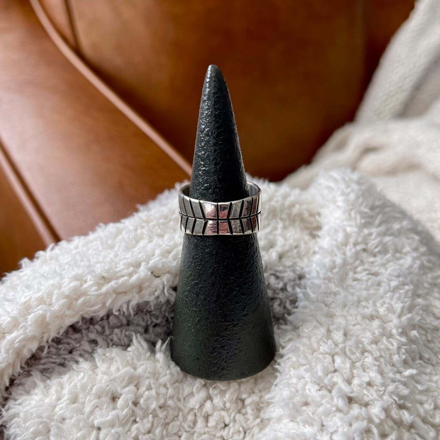 Sonoran Thunderbird Cigar Band Ring - Size 8.5