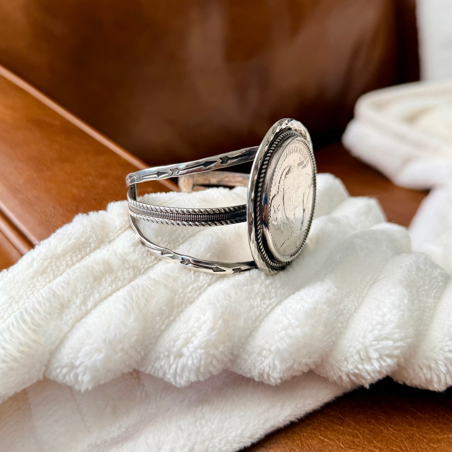 Vintage Buffalo Coin Cuff