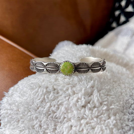 Sonoran Turquoise Stamped Stacker Cuff