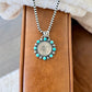 Kingman Turquoise Indian Head Nickel Necklace