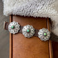 Stamped Concho Flower Adjustable Leather Slide Bracelet