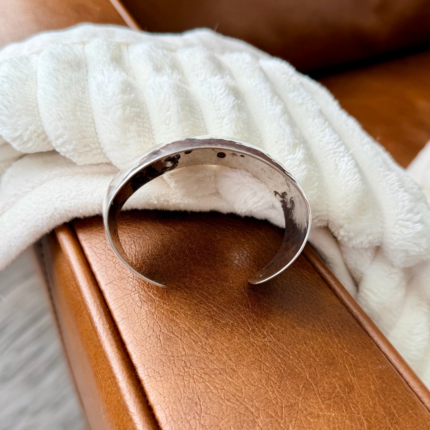 Vintage Hammered Domed Cuff