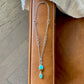 Number 8 Turquoise Two Stone Drop Necklace
