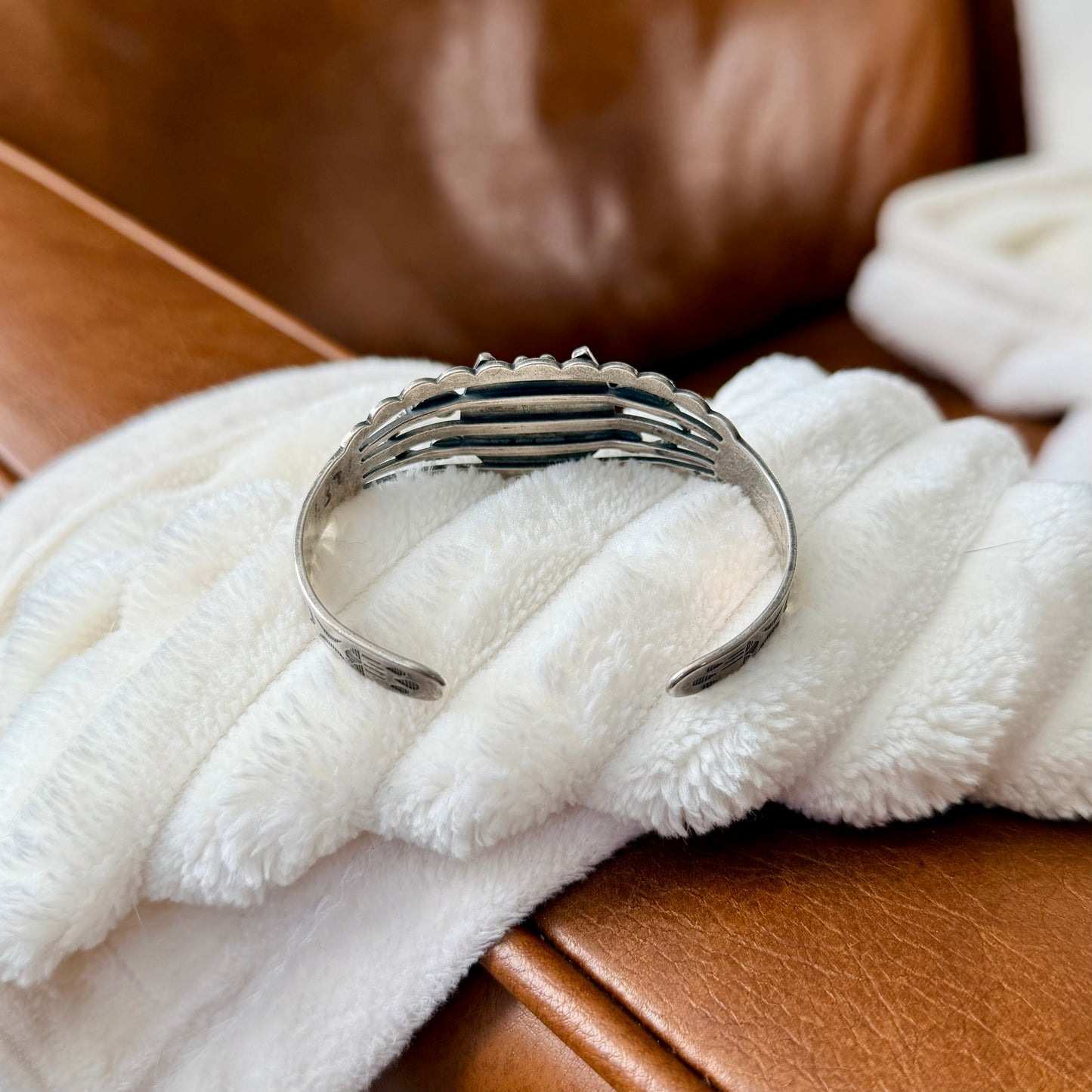 Vintage Fred Harvey Turquoise Horseshoe Cuff