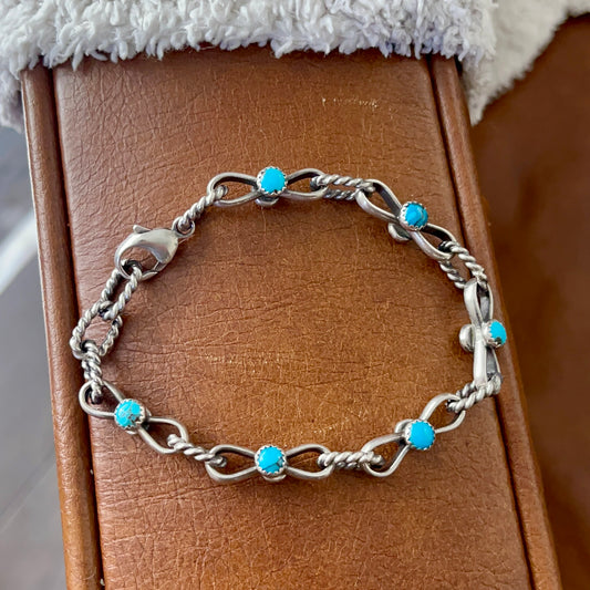 Reversible Turquoise Link Bracelet