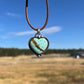 Number 8 Turquoise Heart Necklace