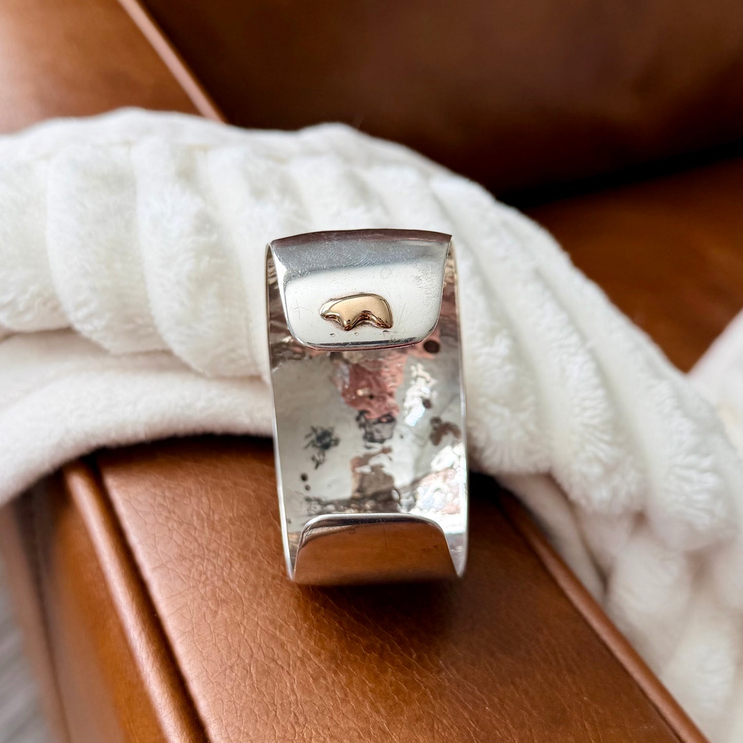 Vintage Hammered Domed Cuff