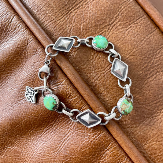 Turquoise Diamond Link Bracelet