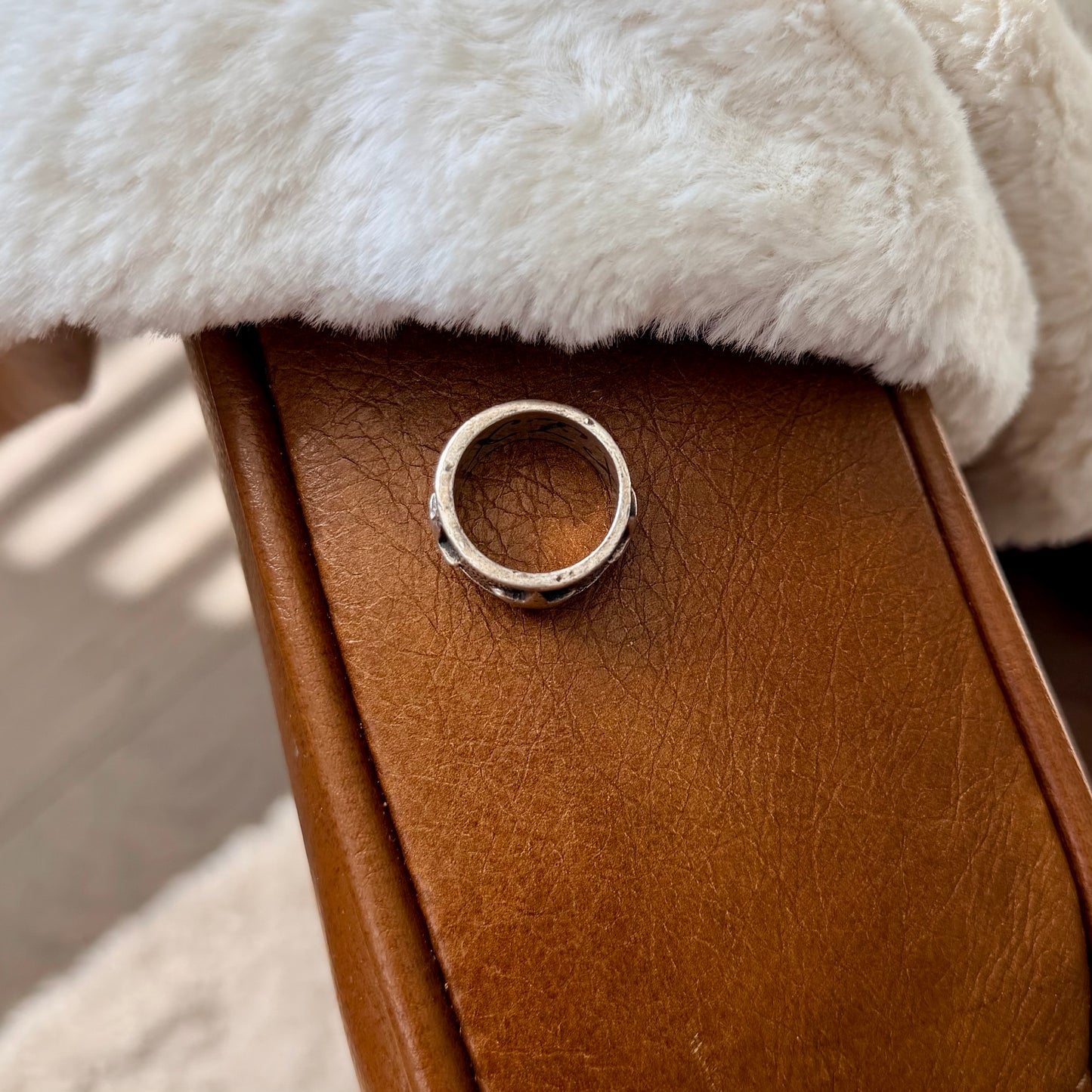 Vintage Sandcast Star Ring - Size 7.5